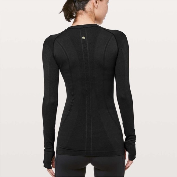 lululemon athletica Swiftly Tech Long Sleeve Crew Black size 2 - Picture 2 of 7